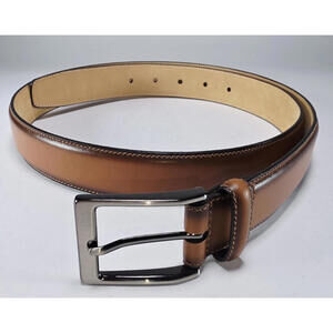 The Men's Store Bloomingdale Brown Full Grain Cowhide Leather Belt Size 38/95cm